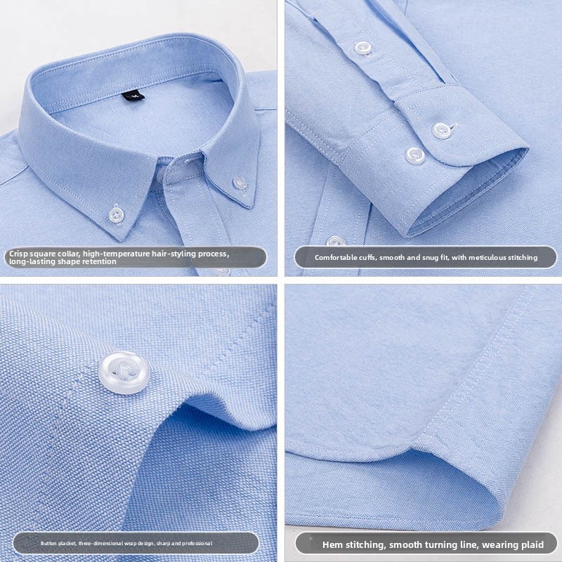 QICHE 남성용 100% 면 옥스포드 구김 방지 캐주 - Oxford Cotton Casual Shirt Business 리뷰 및 가격