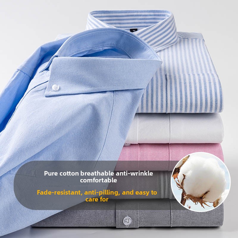 QICHE 남성용 100% 면 옥스포드 구김 방지 캐주 - Oxford Cotton Casual Shirt Business 리뷰 및 가격