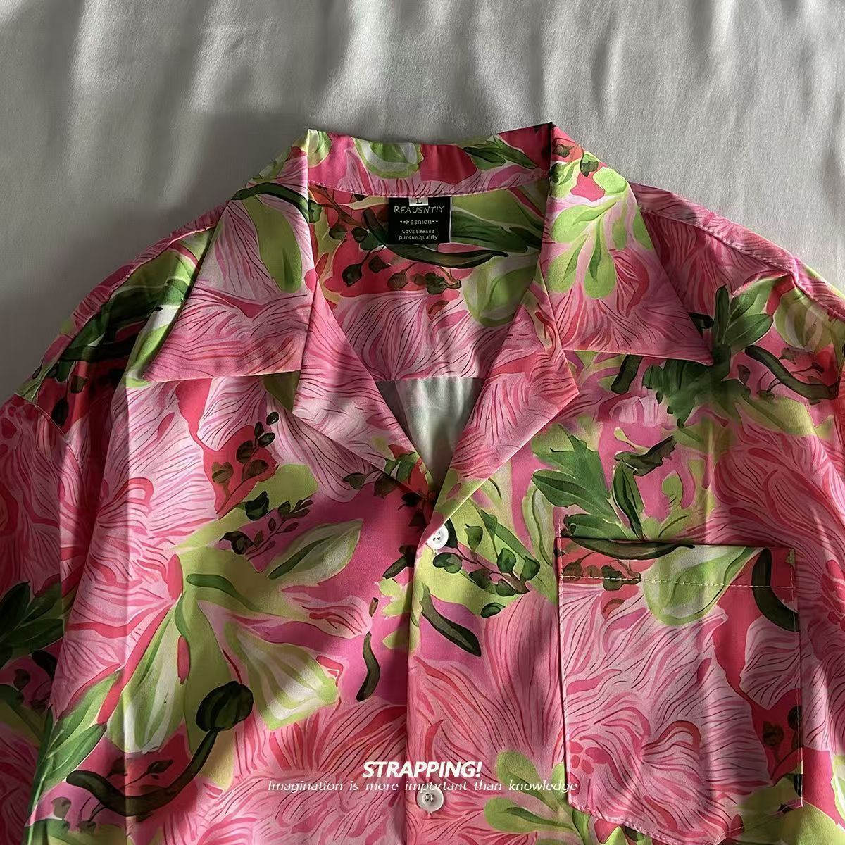 핑크 낙서 꽃 쿠바 칼라 하와이 셔츠 여성과 남성 짧은 - Vintage Hawaiian Floral Shirt 리뷰 및 가격