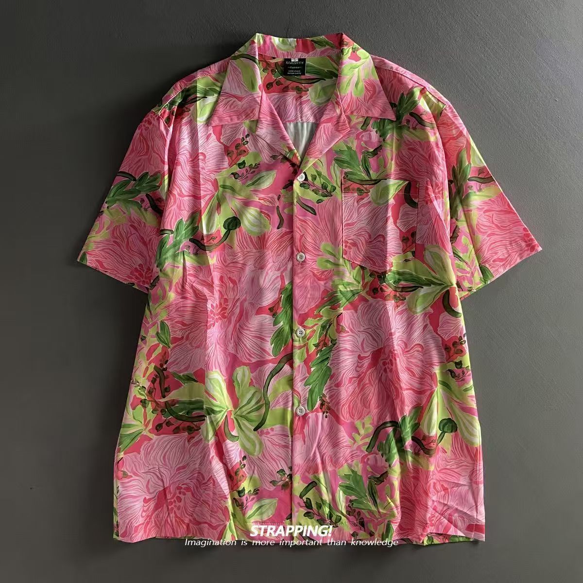 핑크 낙서 꽃 쿠바 칼라 하와이 셔츠 여성과 남성 짧은 - Vintage Hawaiian Floral Shirt 리뷰 및 가격